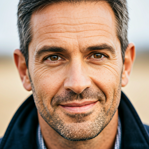 Portrait of Ravi, a smiling middle-aged community member